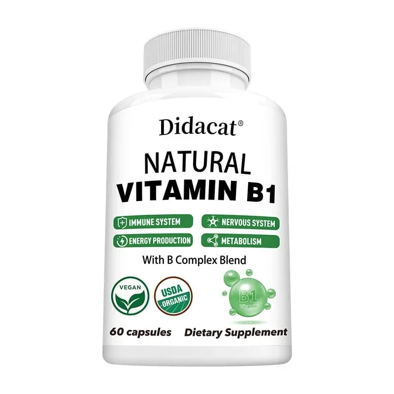 Didacat Vitamin B1 Helps The Immune System Nervous System Energy Support Dietary Supplement — image 9