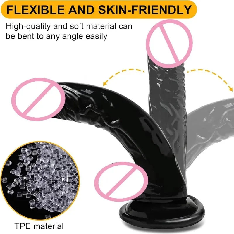 Tahan Air Realistis Hitam Dildo Masturbasi Anal Gay Lembut Klitoris Vagina Pijat Penis Cangkir Hisap Kontol Mainan Seks untuk Wanita