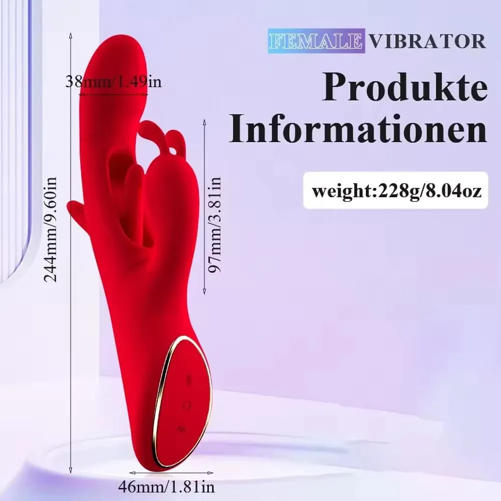 Rabbit Vibrator for Women G Spot Tapping Flapping Clit Stimulator Female Vagina Licking Tongue Massager Dildo Sex Toys for Adult