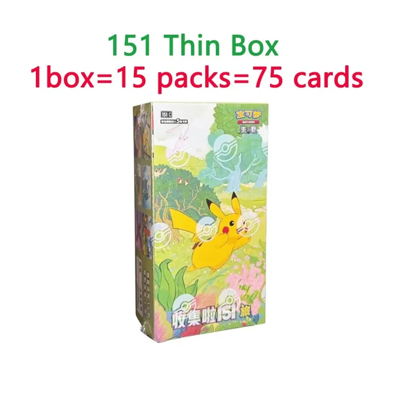 오리지널 정품 포켓몬 트레이딩 PTCG 카드 수집 151 Vol.2 보충 팩 참조 151 코인 세트 카드 도서 수집 어린이 선물 — image 9