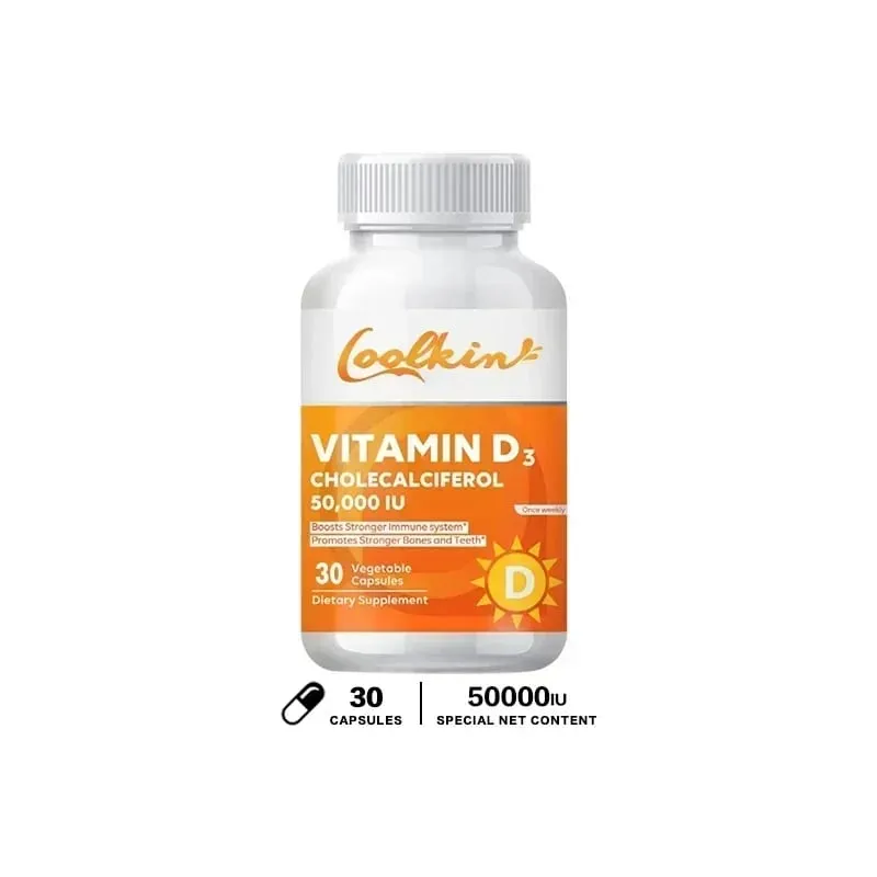 Vitamin D3 50000IU - Muscle Health Strong Bones and Nervous System Health Support Immune
