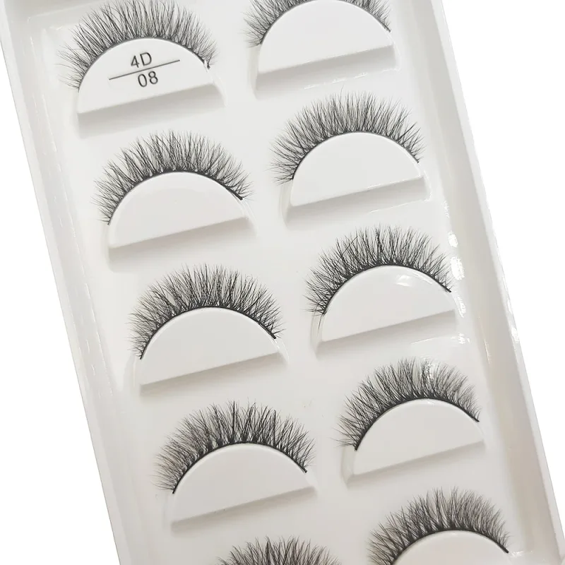 Novo 5 pares de cílios postiços de vison natural maquiagem extensão de cílios curtos cílios falsos cílios falsos maquiagem beleza cilios