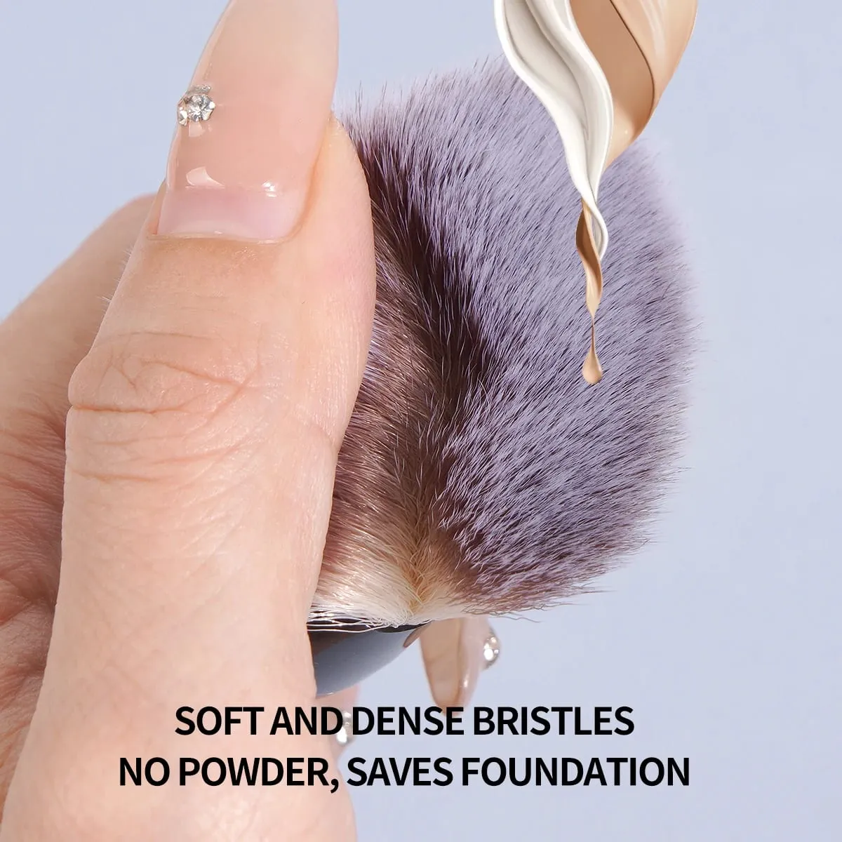 Pinceau de maquillage impeccable, plat/Angle, pour fond de teint, Contour sous les yeux, pour crème liquide, outils de beauté, 2 pièces