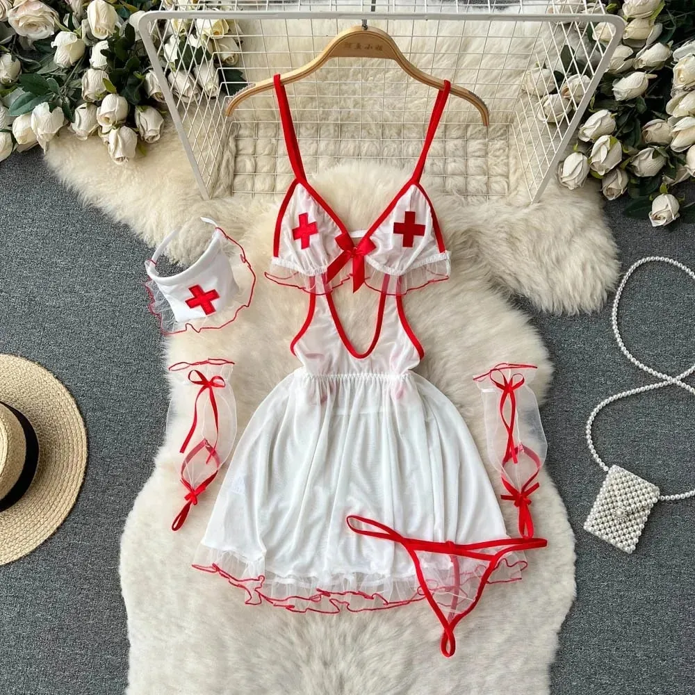 Women' Halter Neck Sleeveless Playsuit Sexy Cute Cow Black And White Contrast Bodysuit Hollow Lace Up Backless Erotic Lingerie — image 36