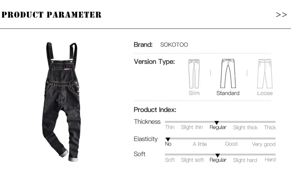 Men's Denim Bib Overalls Casual Working Clothing Black Cotton Jeans Pockets Cargo Coveralls Dungarees — image 6