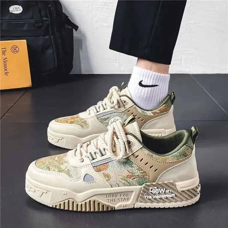 Spring and Autumn new breathable and comfortable shoes student trend versatile thick soled sports and leisure board shoes — image 4