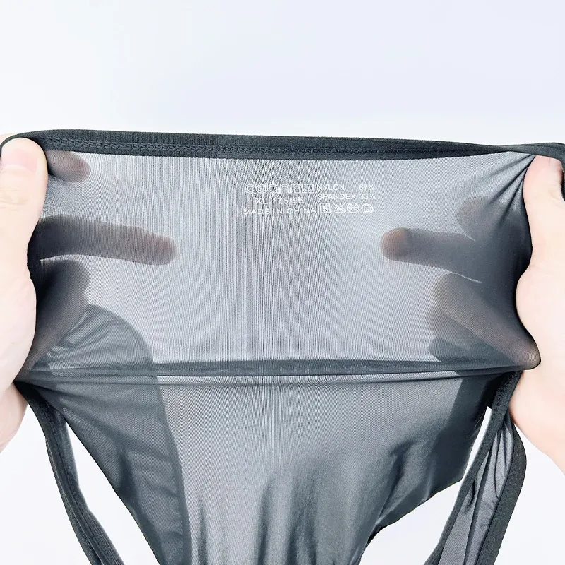 Men Bikini Briefs Man Underpantsr Slip Transparent Mesh Underwear Male Cuecas Men's Panties Ultra-thin Gays Sports Briefs — image 5