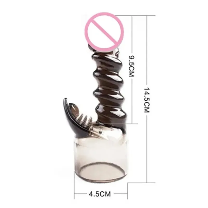 G-spot Stimulate Vibrator Accessories Magic Wand Attachment Silicone Adult Sex Toys for Women AV Rod Head Cap — image 16