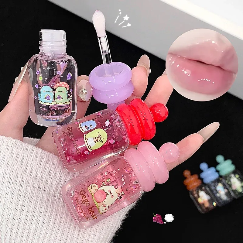 Lips Care Plant Essence Transparent Gloss Lip Oil Plump Moisturizing Lip Balm Exfoliating Fruit Flavor Lip Gloss Beauty Cosmetic — image 5