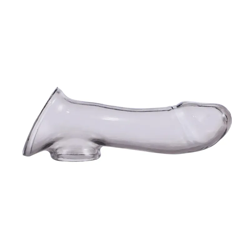 Clear Soft Realistic Penis Sleeve Firmly Cock Enlargement Extender Sheath Reusable Condom Male Dildo Enhancer Erotic Sex Product
