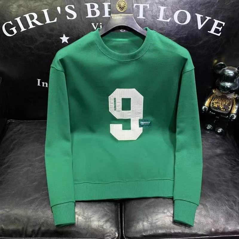 Musim Bunga Musim Gugur Lelaki Bergaya Mudah Kasual Semua Padanan Sweatshirt Y2K Streetwear Leher Bulat Pullover Lengan Panjang Lelaki Hoodies Longgar — image 6