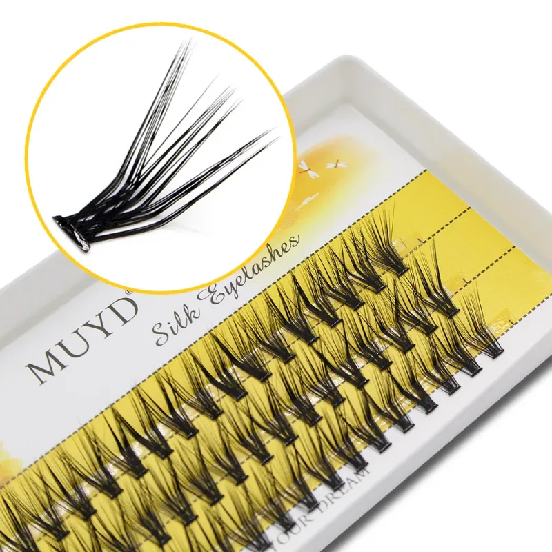 M Curl Mink False Eyelash 60 Clusters L Curl Lashtray for Makeup 30D Eyelashes Extensions Individual Handmade Eye Lashes