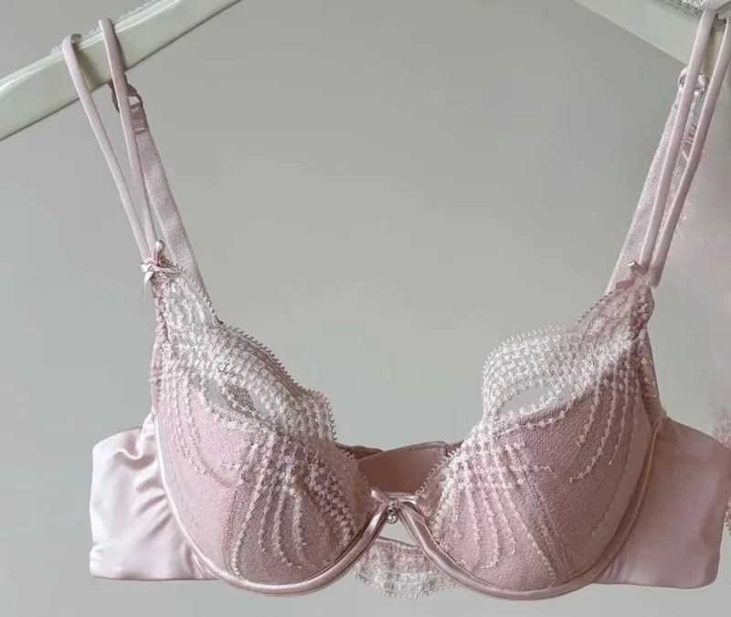 Meia xícara conjunto de lingerie feminina copo fino push up macio underwire sutiã calcinha pequeno peito reunir apoio lateral anti sag roupa interior 32-38 — image 13