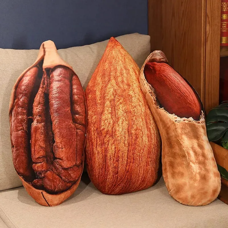 Simulational Nut Plush Pillow Creative Chestnut Plush Toy Funny Pecan Walnut Pillow Cushion Home Decor Kids Toy Birthday Gift — image 5