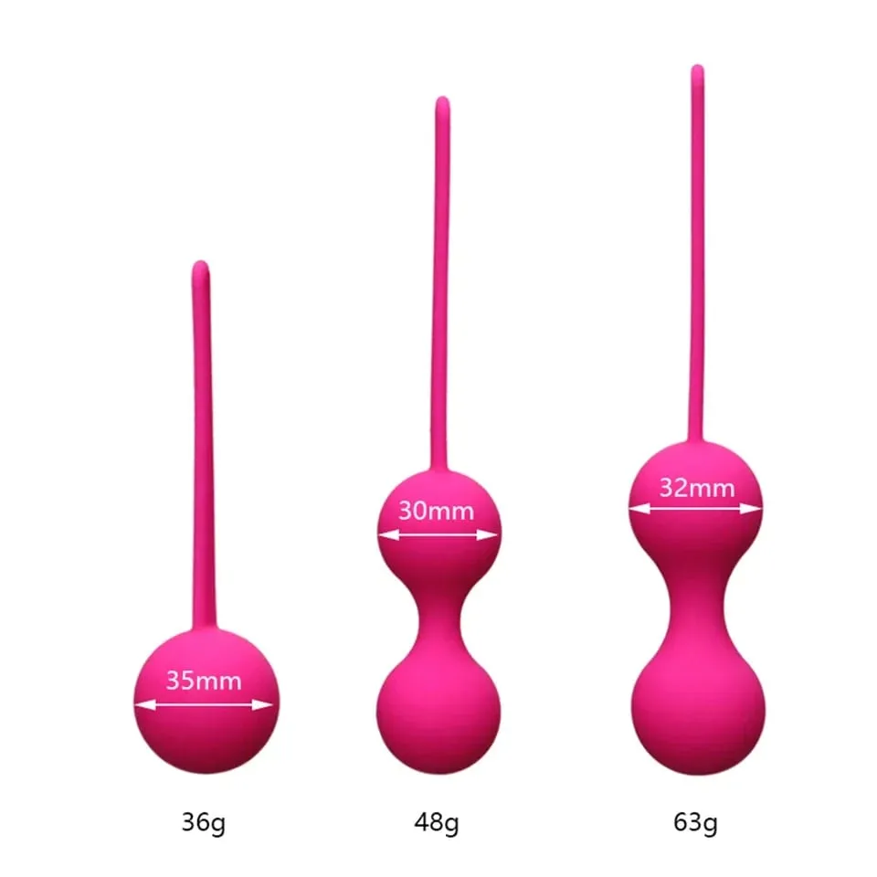 3PCS Set Silicone Smart Ball Vibrator Kegel Ball Ben Wa Ball Vagina Tighten Exercise Machine Sex Toy for Women Vaginal Geisha