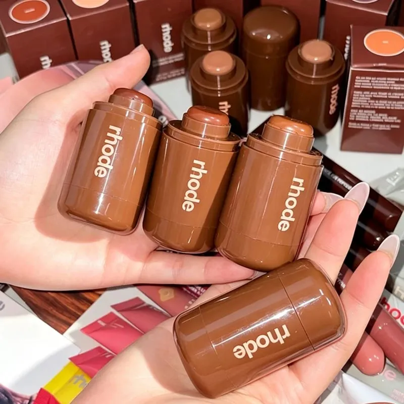 Pocket Bronze Stick Cream Contour Bronzer Balm Cheek Blush Cream Face Blusher Stick Lip Gloss Makeup Natural Balm Puffy Stickers — image 4
