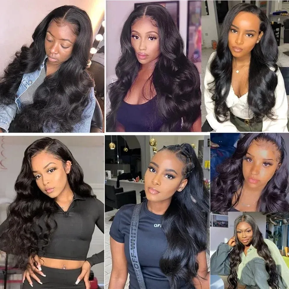 Body Wave Clip In Human Hair Extensions Full Head Brazilian Virgin Hair Clip on Hair Extension for Women 8 Pcs/Set 120Gram Weft — image 6
