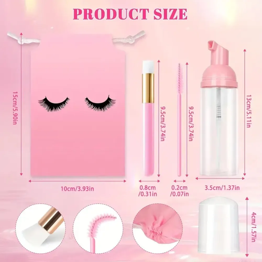 20/40 ks 60ml plastové plnitelné nepropustné lahvičky s prázdnou pumpičkou na řasy Sada cestovního dávkovače mýdla na mýdlo na make-up — image 7