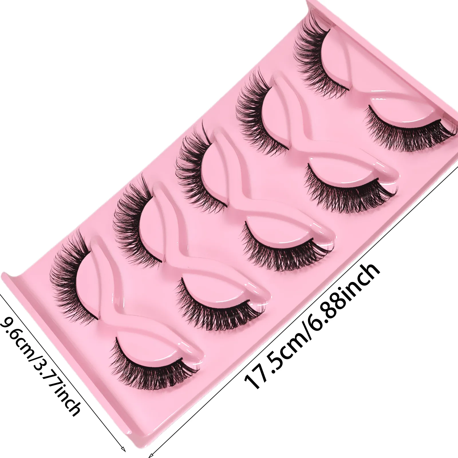 5 Pairs Cat Eye False Eyelashes Long Wispy Lashes Outer Corner Elongated Design Thick Volume Fake Lashes for Daily Party Makeup — image 4