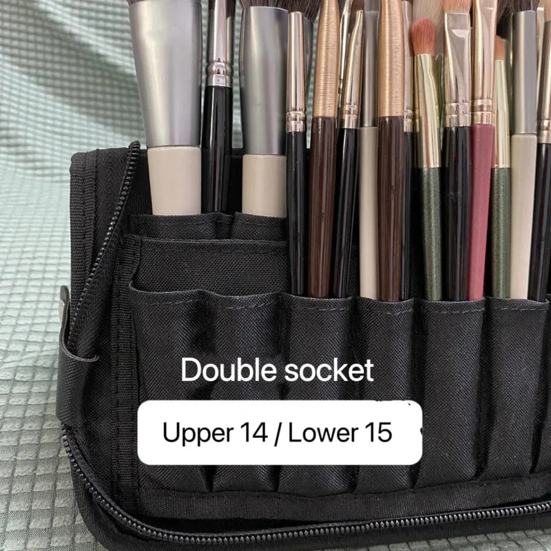 Brush storage brush bag large capacity foldable portable make up brush bag dedicated storage bag for body painting makeup — image 4