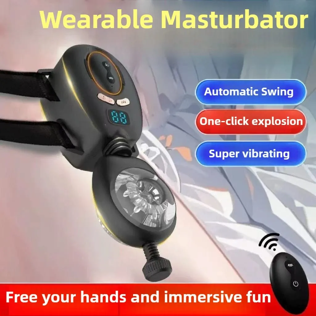 Ayunan Automatik Lelaki Melancap Boleh Dipakai Menyodorkan Bergetar Melancap untuk Lelaki Stroker Lelaki Pussy Poket Mainan Seks Dewasa