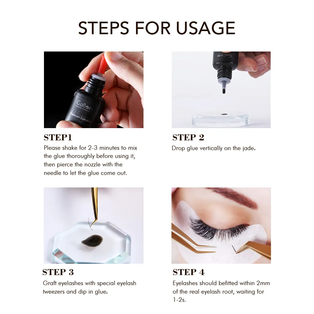 Gollee 0.5s Fast Dry Lash Extension Glue Professional Lash Adhesive Lasting 6-8 Weeks Waterproof Grafting Eyelash Super Bonder — image 7