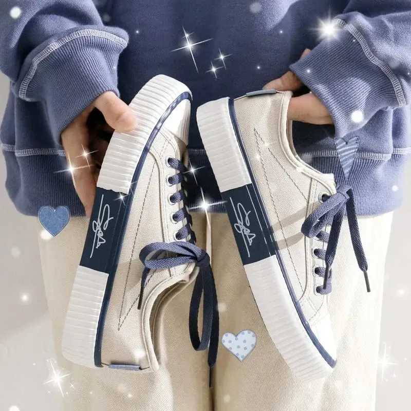 Trend Men's Canvas Shoes Flats Vulcanized Shoes for Men 2024 Spring Summer Comfortable Causal Sneakers Fashion Couple Walk Shoes — image 5
