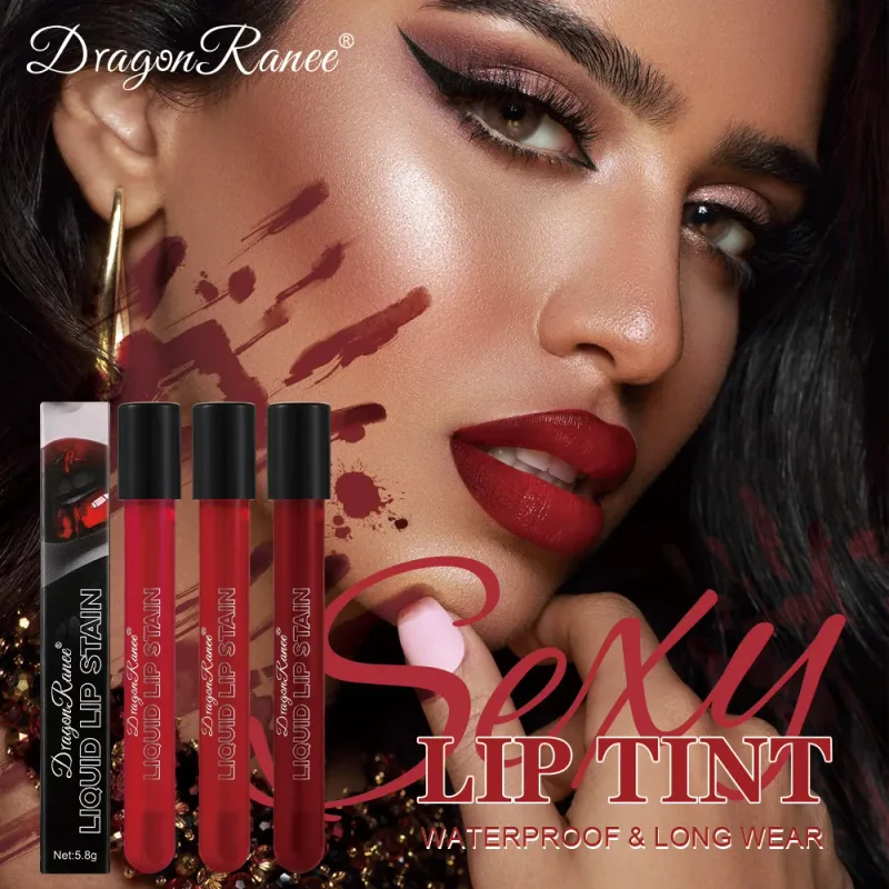 Mirror Lip Gloss Long Lasting Not Fade Lip Tint Water Gloss Glass Lipstick Blood Plasma Lips Makeup Halloween Lip Stain Cosmetic — image 4