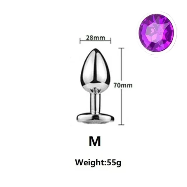 Small Size Metal Anal Beads Butt Plug Mini Rainbow Rose gold Butt Plug Crystal Jewelry Trainer Anal Dildo Masturbation Sex Toy — image 29