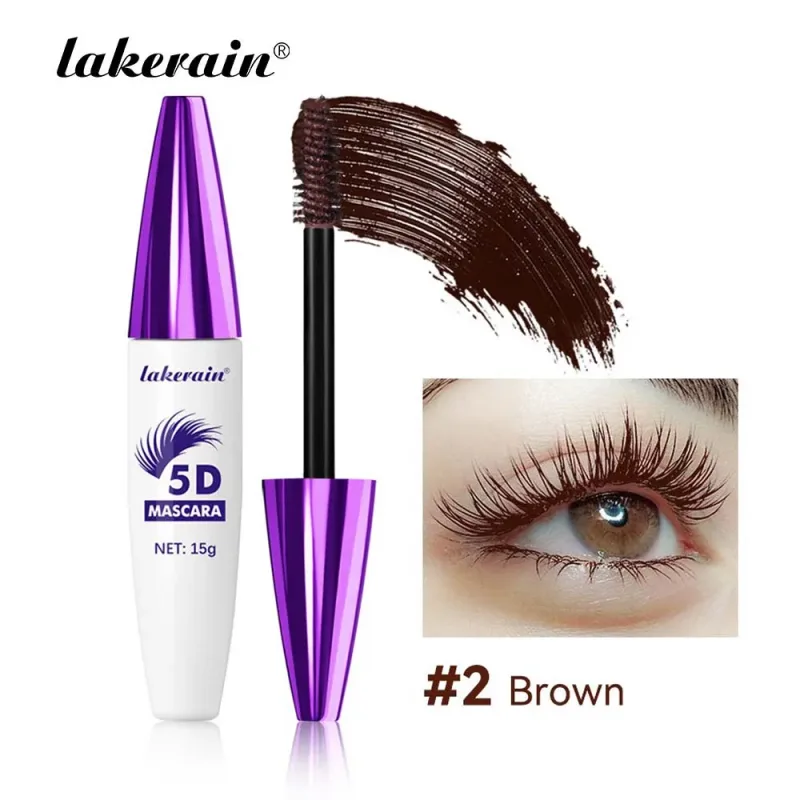 Red Wine Brown Eyelashes Mascara 5D Three-dimensional Eyelashes Curling Extension Non-smudge Waterproof Fast Dry Lsting Makeup — image 8