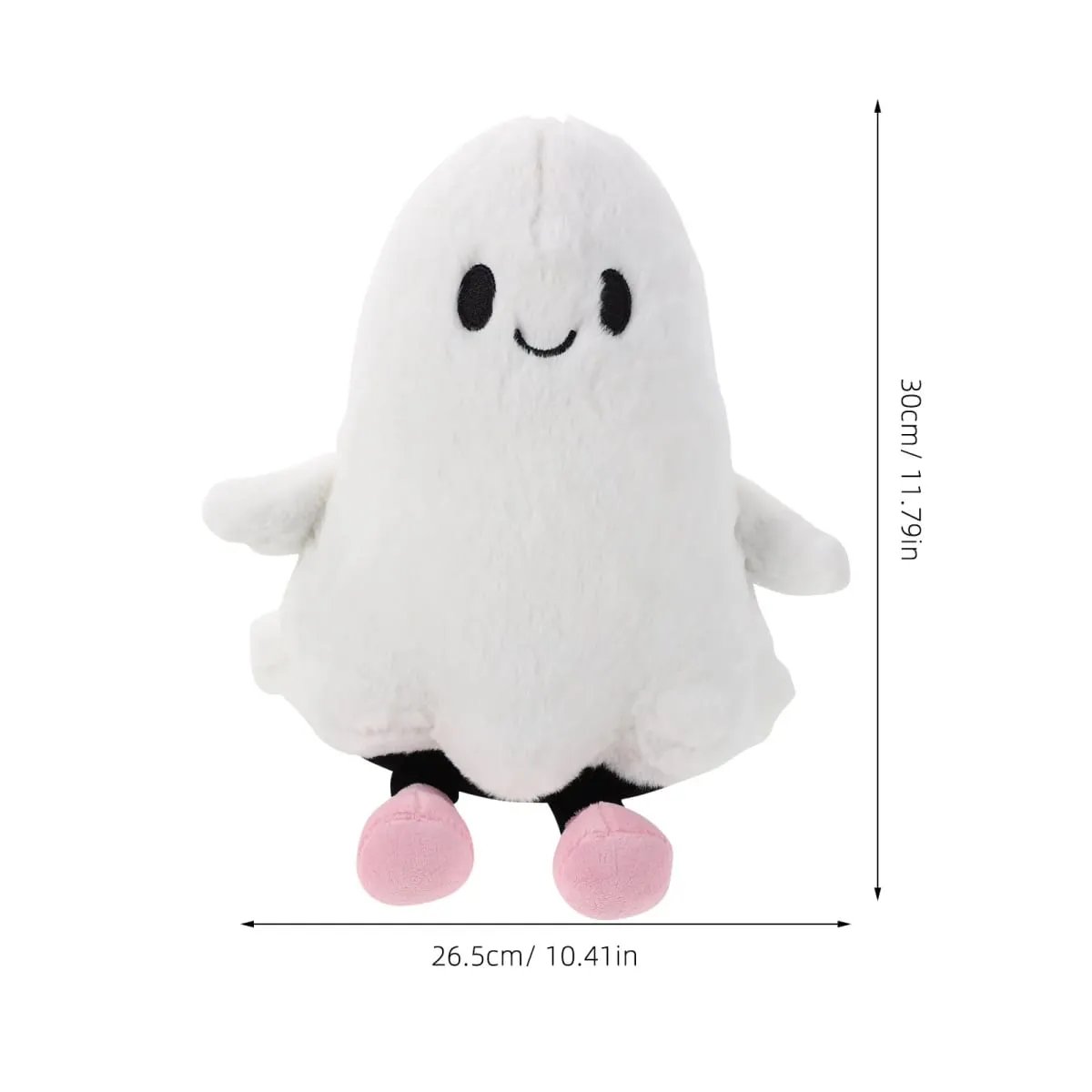 White Halloween Ghost Pillow Soft Stuffed Decorative Cushion for Indoor Sofa Bed Halloween Party Favor Goodie Bag Fillers