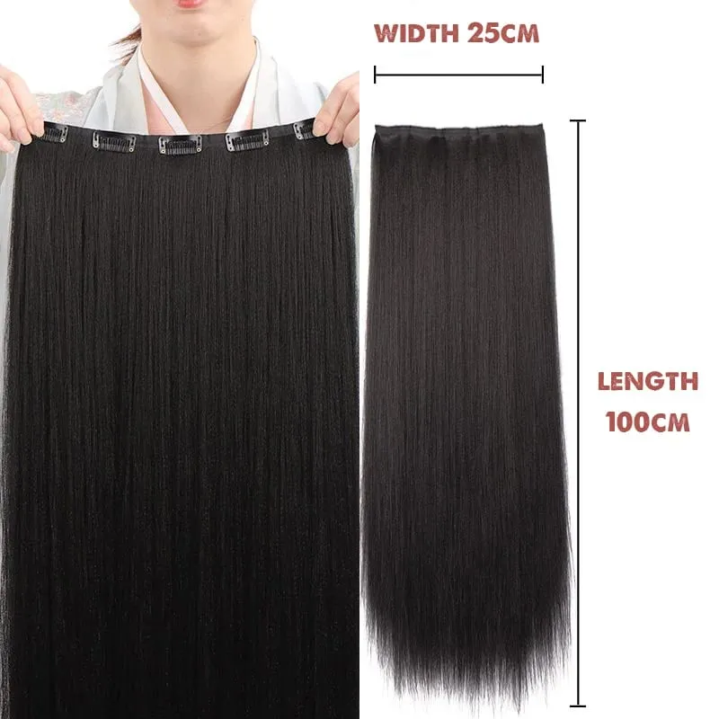 Hanfu wig piece corn whisker hairstyle one piece hair extension non knotted long straight hair piece antique hairstyle for women — image 34