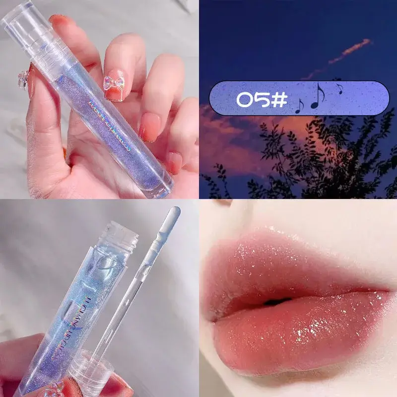Galaxy Mirror Lip Gloss Glitter Lipgloss Transparent Lip Oil Long Lasting Moisturizing Lipstick Lipgloss Lips Makeup Cosmetics — image 2