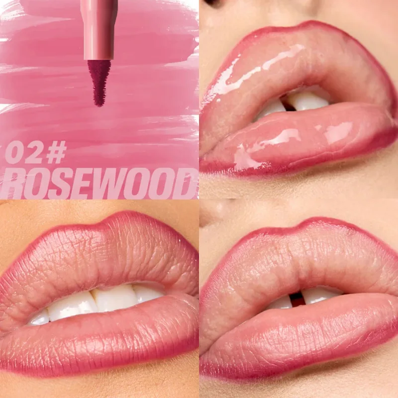 Velvet Brown Lip Liner Pensil Nude Matte Waterproof Non-stick Cup Ceri Merah Lip Liner Lip Contour Pen Lipstick Makeup Untuk Wanita — image 12