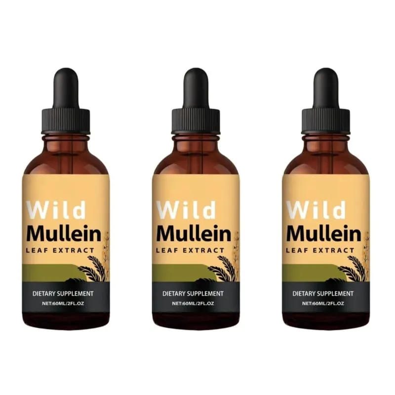 Mullein Drops with Ginger & Lemon for Lung Cleanse and Detox Mullein Leaf Extract for Respiratory Lung Health Detox for Smokers — image 8