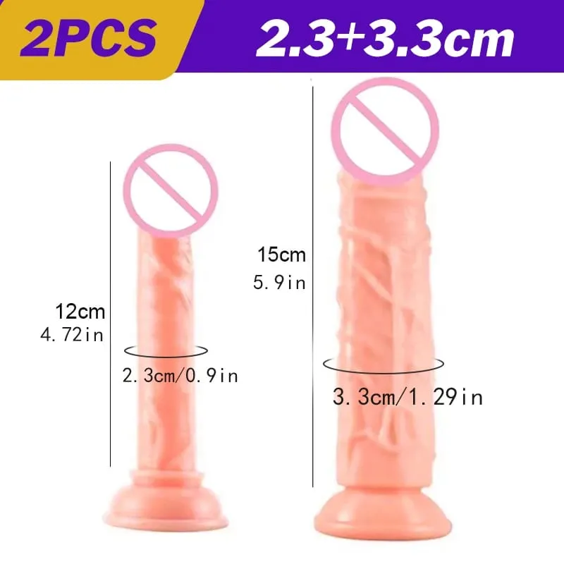 Realistic Flesh Colored Silicone Dildo with Suction Cup Soft Butt Plug Adult Sex Toy for Women And Men Realistic Soft Dildo — image 16