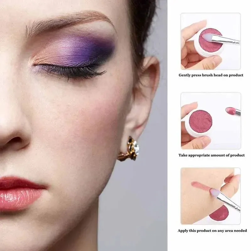 brochas maquillaje Silicone Eyeshadow Lip Applicator Makeup Brushes Eyeliner Lip Brush Professional Eye Shadow Cosmetic Tools — image 3