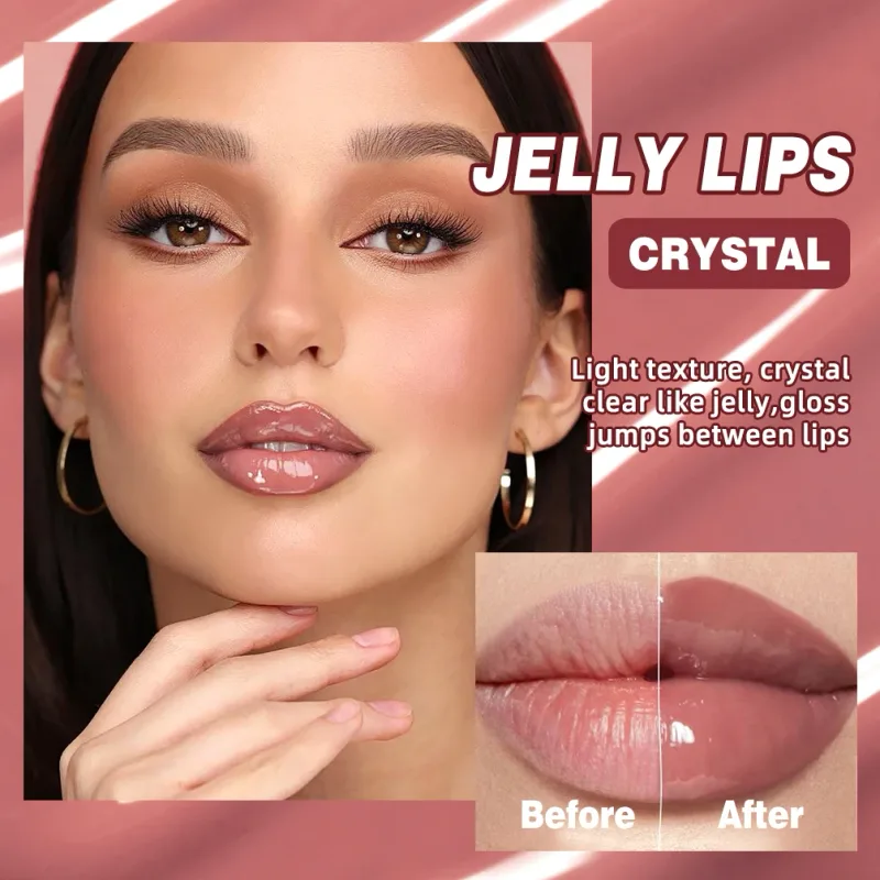 Crystal Lip Balm Moisturizing Lip Gloss Oil Jelly Lipgloss Long Lasting Liquid Lipstick Hydrating Tinted Lip Serum Makeup — image 3