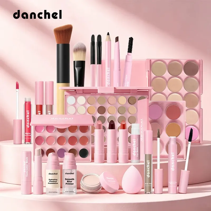 All In One Makeup Set Gathering All Cosmetic Including Base Makeup Concealer Contour Powder Blusher Eyebrow Eye Lip Makeup