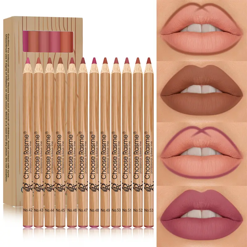 12 Matte Lip Liner Pencil Set Color Rendering Easy Makeup Waterproof Durable Lip Makeup Cosmetics Valentine's Day Gift — image 2