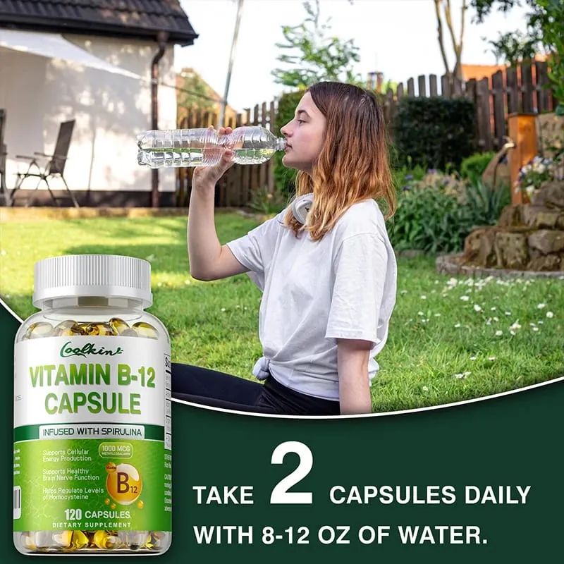 Vitamin B12 Capsules - Methylcobalamin Supplement for Mind Energy Brain Mood Heart Support — image 5