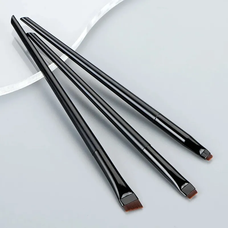 3 stk. Blade Eyeliner Brush Øjenbrynsbørste Bærbar Flad Fin Eyeliner Blyant Øjenbrynskontur makeupbørste