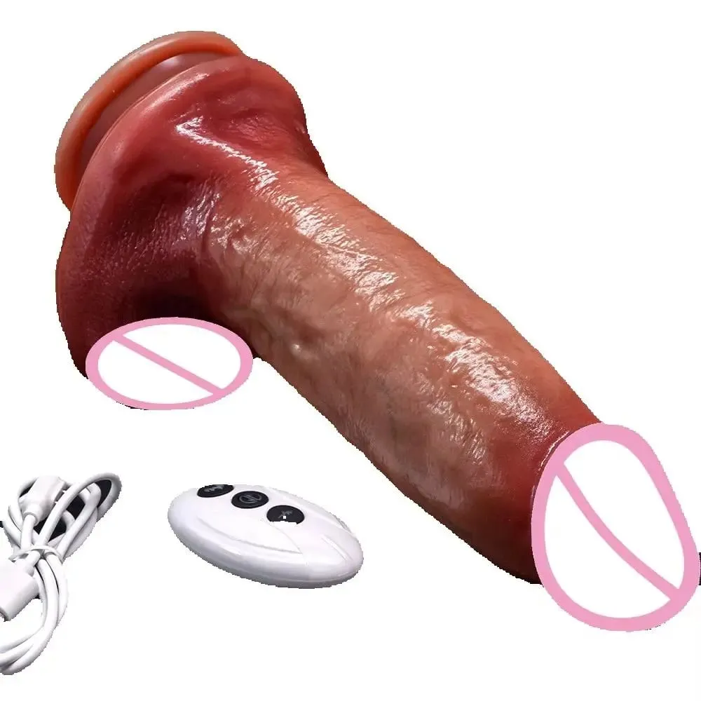 Big Telescopic Realistic Vibrating Dildo Vibrator Heating Thrusting Dildo Sex Toy G-spot Anal Stimulation Vibrating for Women — image 1