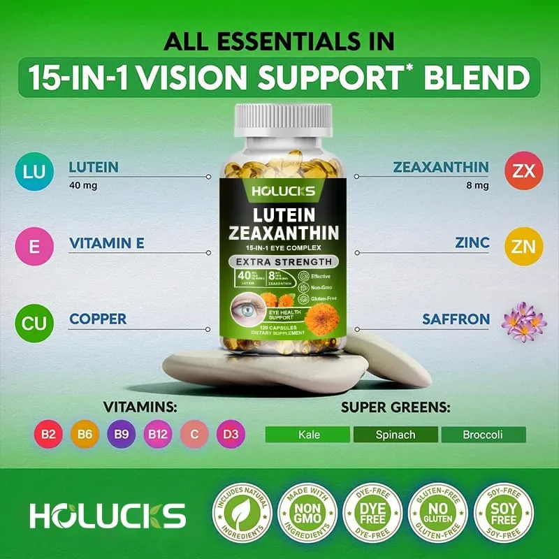 Lutein and Zeaxanthin Extract Supplement - Eye Vitamins Supports Tired Dry Eyes Macular-Eye Health & Vision Support — image 7