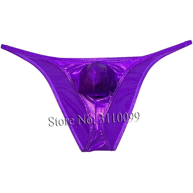 Men's Gloss Cheeky Briefs Posing Trunk Fitness Stretchy Bikini Briefs Underwear — image 4