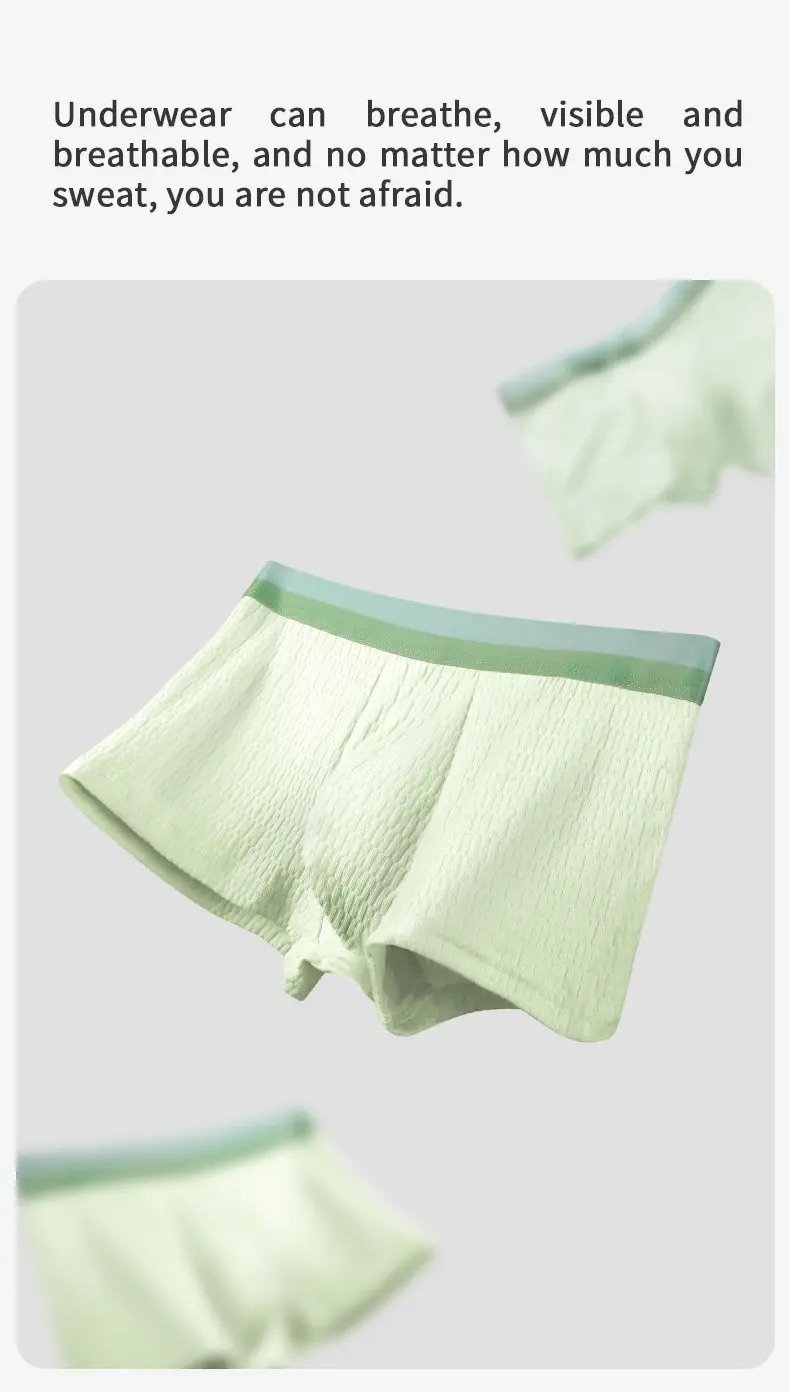 Men's cotton underwear men's boxers summer thin trend boys sports boxers antibacterial boxers