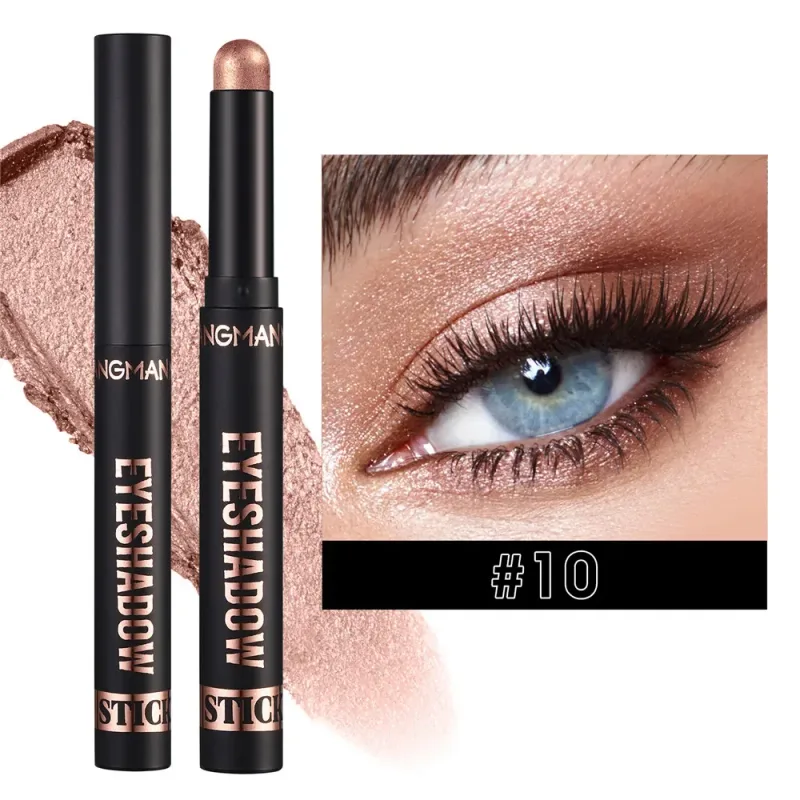 1PC Waterproof Pearlescent Eyeshadow Pencil Stick 8 Colors Lasting Glitter Shimmer Eye Shadow Highlighter Pen Eyes Makeup Tools — image 9
