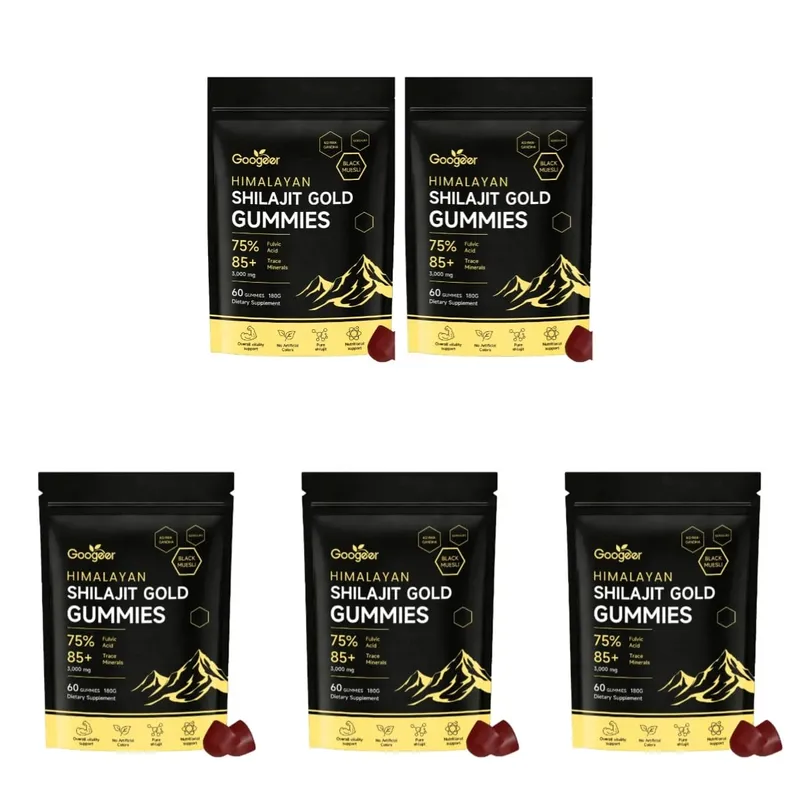 Himalayan Shilajit Gold 60 Gummies Minerals Formula תומכת בחיזוק אנרגיה וחיוניות הגוף תוסף תזונה טבעי — image 11