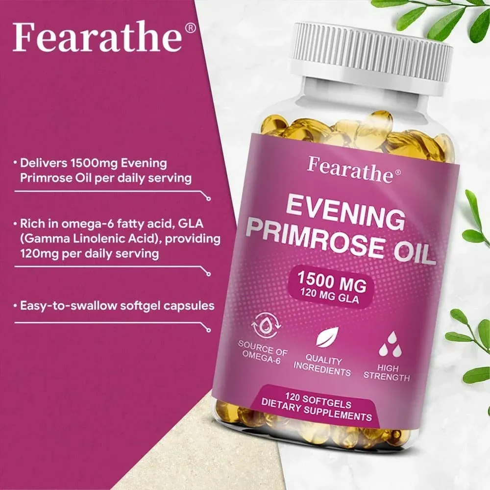 Natural Evening Primrose Oil Capsules Antioxidant Bone Strengthening Immunity Suitable for Women To Improve Endocrine Health — image 2