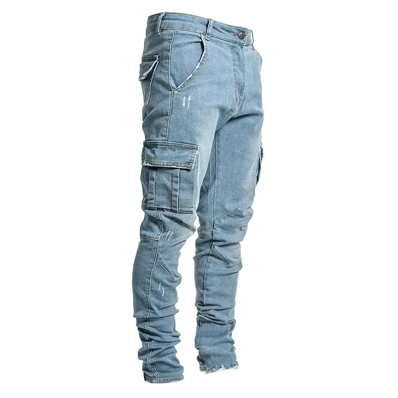 New Autumn Men Pants Casual Tactical Jeans Male Multiple Pockets Cargo Pant Casual Straight Dimem Jeans Trousers Plus Size S-4Xl — image 13